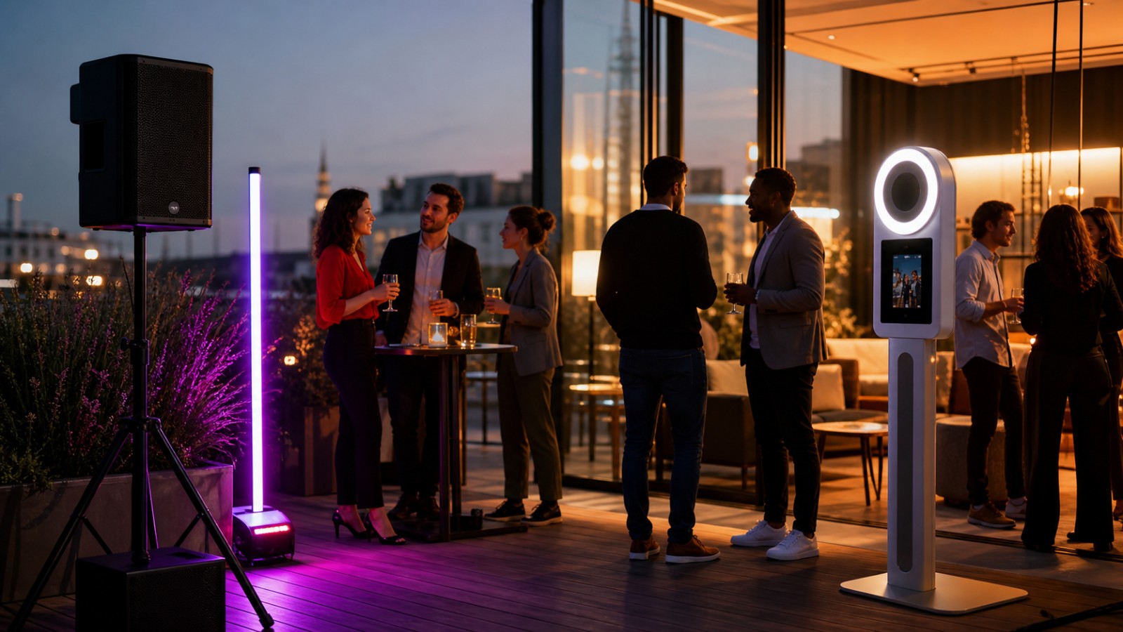 Pack afterwork : sono + lumière + photobooth